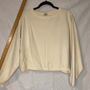 Vintage Rapizzi’s by Capizzi’s Cream Women's Y2K Cropped Shirt Top Size OS